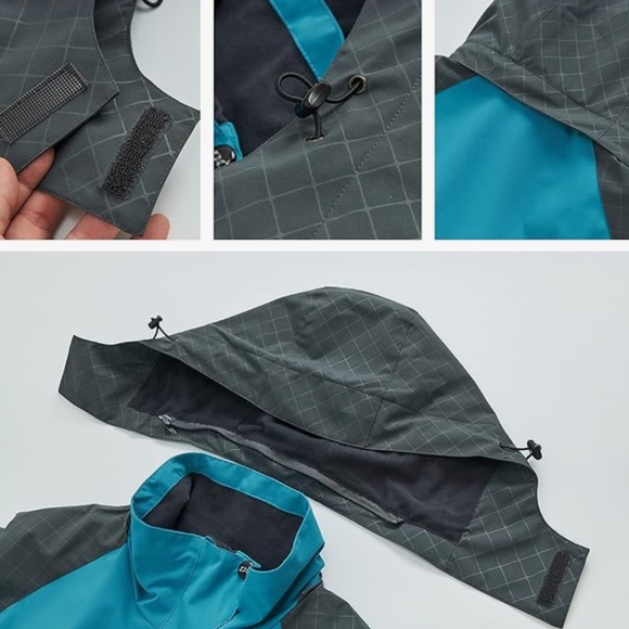 Diamond Candy Women’s Waterproof Lightweight Rain Jacket Small Blue - Picture 6 of 12